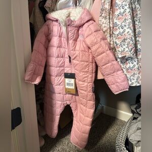 Northface pink baby suit